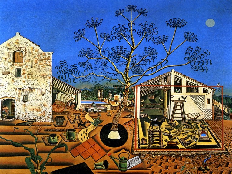 Larger view of Joan Miro: The Farmhouse, Mont Roig - 1921-1922