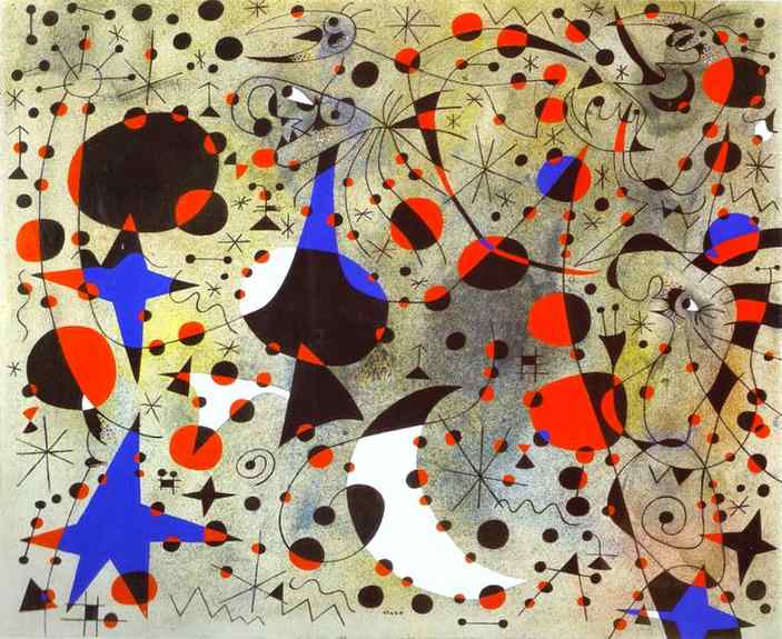 Larger view of Joan Miro: The Nightingale's Song at Midnight and the Morning Rain - 1940
