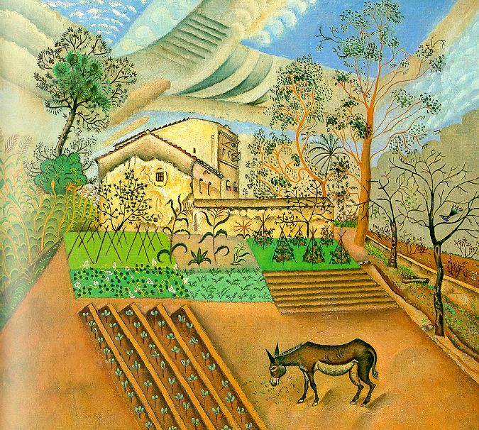 Larger view of Joan Miro: Vegetable Garden with Donkey - 1918
