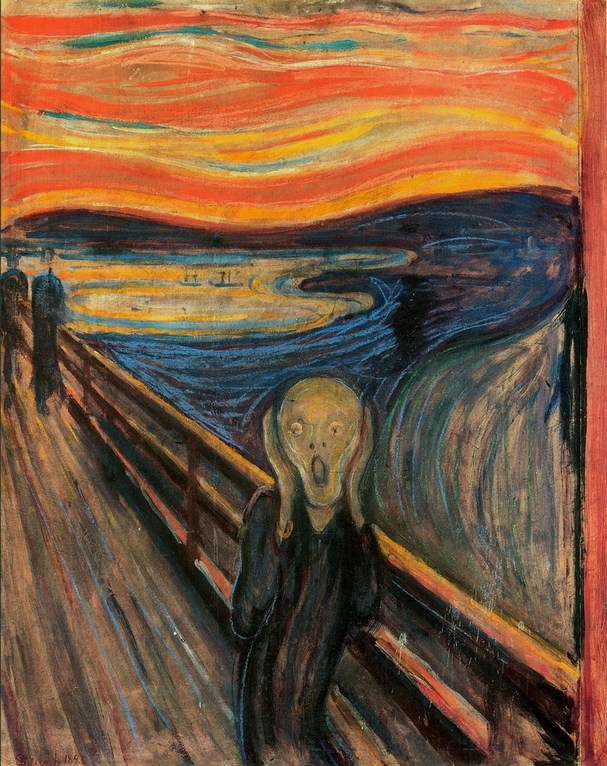 Larger view of Edvard Munch: The Scream (detail) - 1893