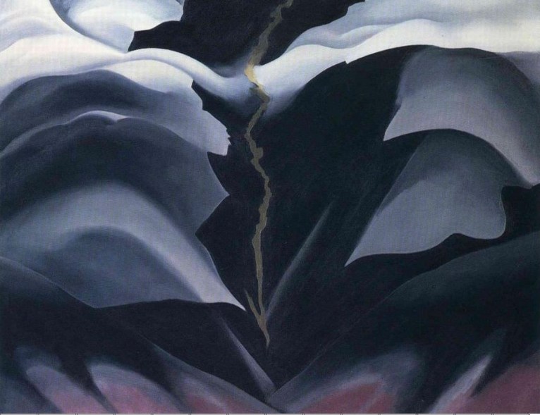 Larger view of Georgia O'Keeffe: Black Place II - 1944