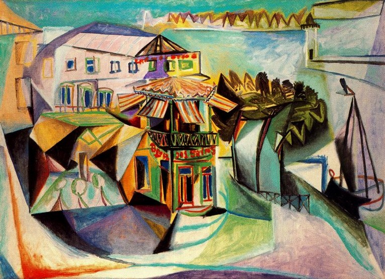 Larger view of Pablo Picasso: Caf de Royan - 1940