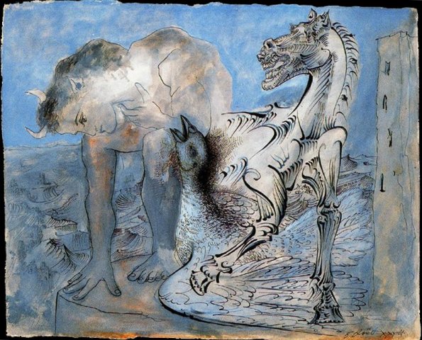 Larger view of Pablo Picasso: Faun, Horse And Bird - 1936
