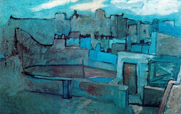 Larger view of Pablo Picasso: Terrasses De Barcelone - 1903