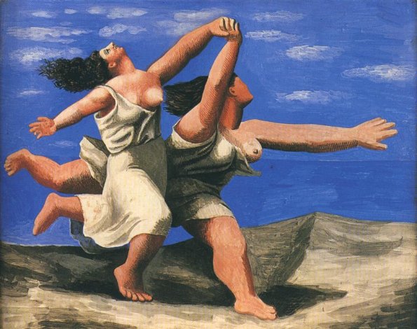 Larger view of Pablo Picasso: Two Women Running On A Beach - 1922