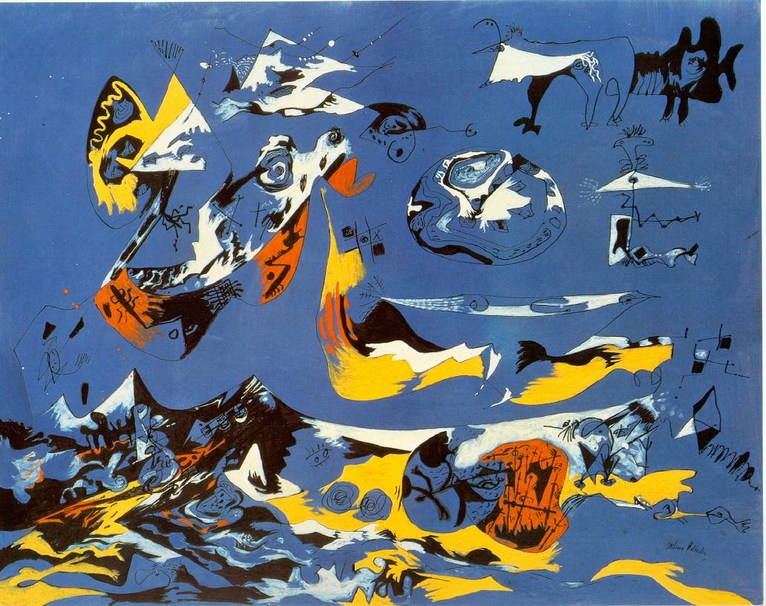 Larger view of Jackson Pollock: Blue (Moby Dick) - 1943