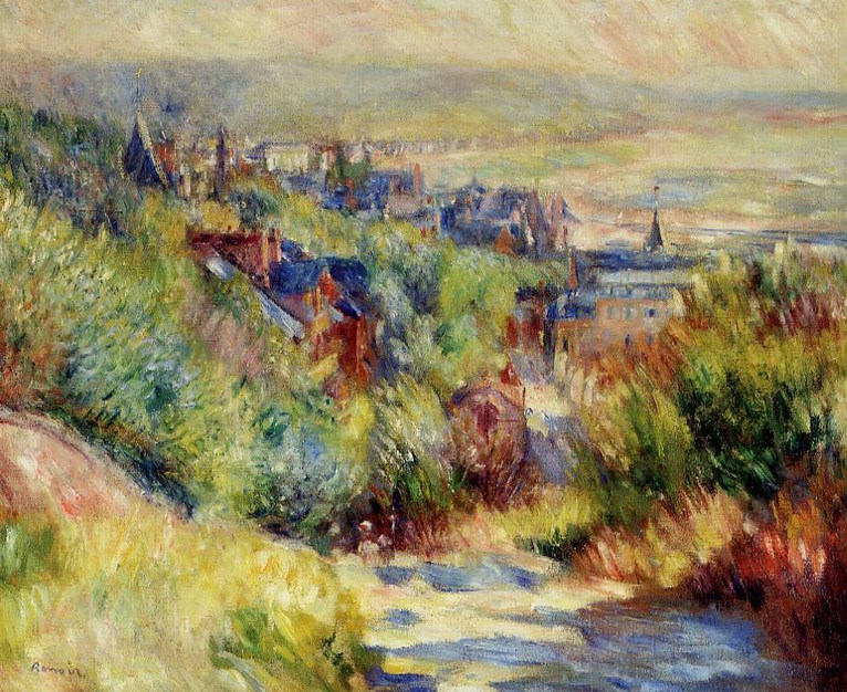 Larger view of Pierre Auguste Renoir: The Hills of Trouville - 1886