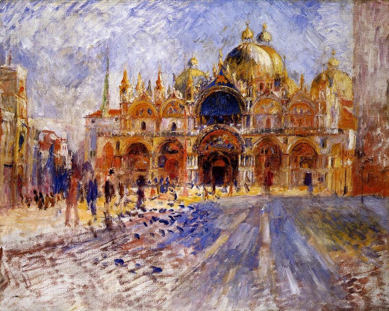 Larger view of Pierre Auguste Renoir: The Piazza San Marco, Venice - 1881