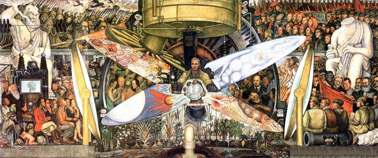 Larger view of Diego Rivera: Man, Controller of the Universe (fragment) - 1934