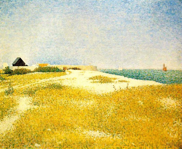 Larger view of Georges Seurat: View of Fort Samson, Grandcamp - 1885