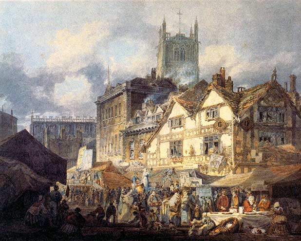 Larger view of J.M.W. Turner: Wolverhampton, High Green - 1796