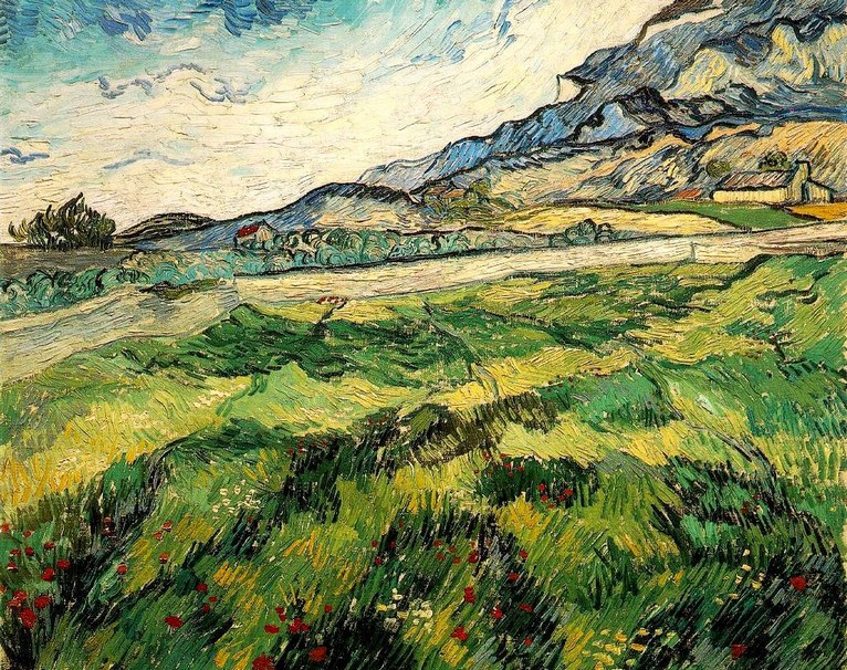 Larger view of Vincent van Gogh: Green Wheat Field - 1889