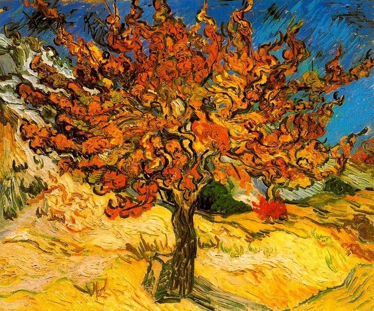Larger view of Vincent van Gogh: Mulberry Tree - 1889