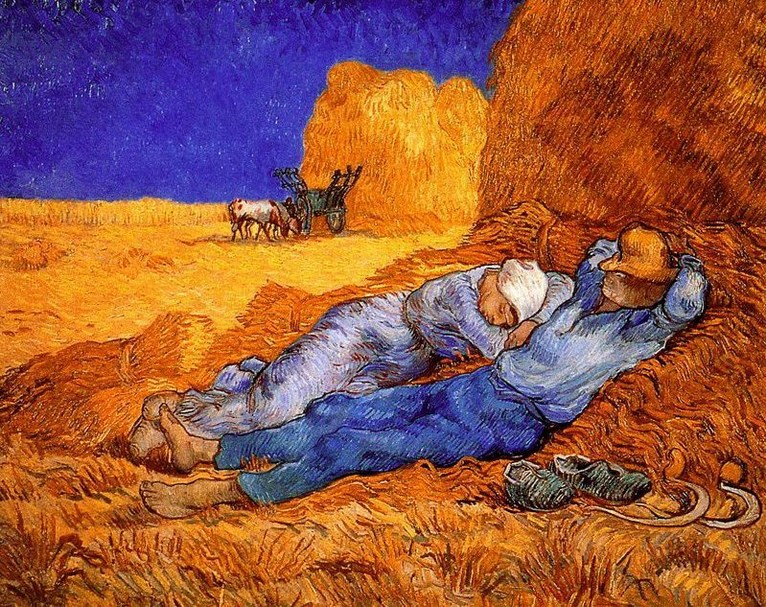 Larger view of Vincent van Gogh: Noon: Rest from Work - 1889