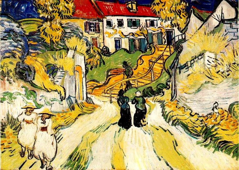 Larger view of Vincent van Gogh: Stairway at Auvers - 1890