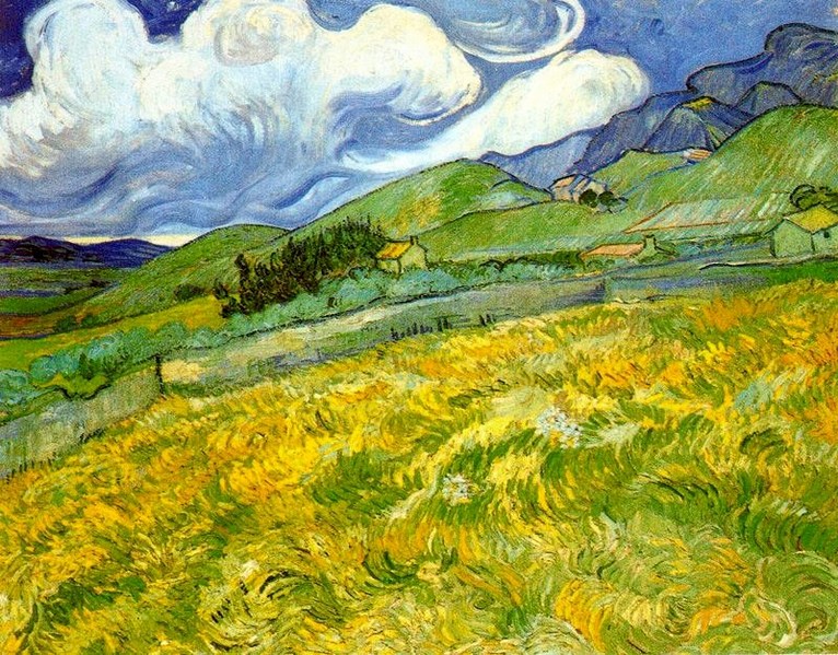 Larger view of Vincent van Gogh: Landscape at Saint-Remy - 1889
