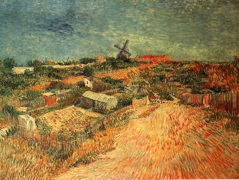Larger view of Vincent van Gogh: Vegetable Gardens in Montmartre - 1887