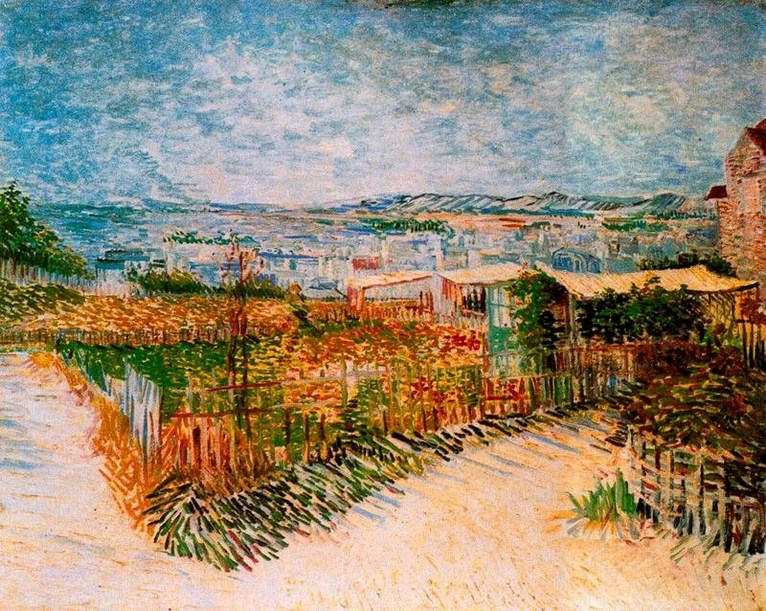Larger view of Vincent van Gogh: Vegetable Gardens at Montmartre - 1887